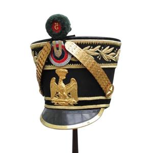 Casco Shako Napoleónico francés, gorra bicorne sólida de lana con correa ajustable, Unisex, para exteriores, cuatro estaciones Shako - Product Image 4