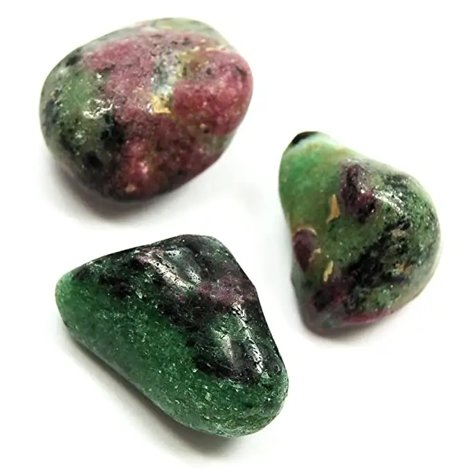 Gobelet en pierre naturelle, livraison gratuite, pierre rondes, Zoisite, rubis, vente en gros