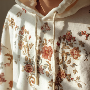 Sweat à capuche vintage brodé pour l'hiver |   Pull-over unisexe en molleton de coton épais avec options d'impression et de broderie de logo personnalisé - Product Image 3