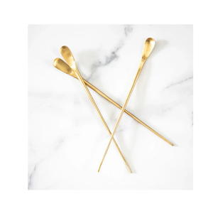 Cuillère de bar en laiton utilisée pour les articles de fête créative mignonne cuillère à dessert à thé à long manche et cuillère à shaker à boisson - Product Image 2