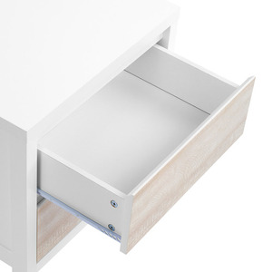 Mesitas de noche plegables de madera maciza de lujo, mesita de noche blanca con 2 cajones, muebles para el hogar y el dormitorio - Product Image 4