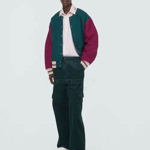 Lettermen Jacket Men-Stylish Comfortable Warm <b>Wool</b>/Cotton Winter Outdoor Street Casual Stand Front Breathable Eco-Friendly High - Product Image 2