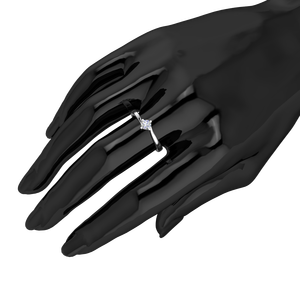 Bague de luxe pour femme en or blanc 9 carats, diamant de laboratoire de qualité supérieure, 0,25 carat, clarté VS, taille brillant, certifié IGI - Product Image 5