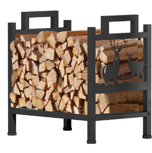 Industrial, wall <b>mounted</b> wooden <b>board</b> and metal log holder set, available at wholesale prices. - Product Image 2