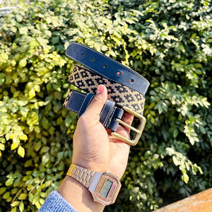 Oceano-Ceinture polo vintage en cuir de buffle d'eau, perforée et décontractée, 35mm de largeur - Product Image 6