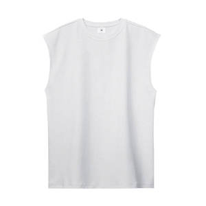 Wholesale Custom Logo Basic Knitted Rib <b>Crop</b> Tank <b>Top</b> for <b>Men</b> High Quality Fashion Basic Blank White Black Ladies' Tank <b>Top</b> - Product Image 1