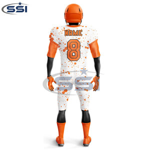 ชุดยูนิฟอร์มอเมริกันฟุตบอลชายคุณภาพสูง 100% โพลีเอสเตอร์ ระบายอากาศได้ดี รับสั่งทำโลโก้ พิมพ์ซิลค์สกรีน ขายส่ง ราคาดีที่สุด - Product Image 3