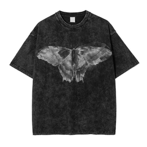 Camiseta Urbana de Punto con Lavado Ácido para Hombre, Estilo Hip Hop, 100% Algodón, Talla Grande, Vintage, Logotipo Personalizado, Ropa Urbana de Alta Calidad, Opción BD - Product Image 6