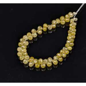 Diamantes Sueltos en Forma de Lágrima Briolette, 100% Naturales, Color Amarillo, los Más Vendidos, para Navidad - Product Image 5