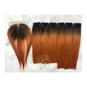 Extensiones de Cabello Virgen Remy Vietnamita de Primera Calidad Teñidas en Paquetes de Proveedor Mayorista, Cierre Frontal de Cabello Humano de Alta Calidad - Product Image 1