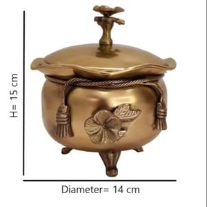 Caja de latón de Metal duradero para almacenamiento en seco, olla de almacenamiento de latón pulido para decoración del hogar, contenedor de latón con tapa para uso diario - Product Image 5