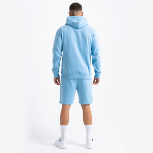Logo personnalisé OEM Ensemble de survêtement en polaire pour hommes Pull-over à demi-fermeture éclair Sweat à capuche et short 2 pièces Streetwear Ensemble pour vêtements décontractés et de sport - Product Image 2