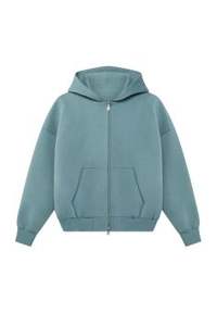 Jean en denim pour homme, coupe oversize, 100% coton biologique, écologique, avec poche kangourou et épaules tombantes, idéal pour l'hiver - Product Image 2