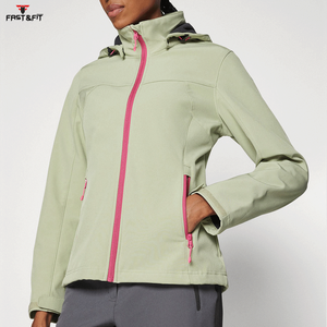 Chaqueta Softshell transpirable Diseño personalizado Invierno Mujeres Correr al aire libre Transpirable Mujeres Cortavientos Deportes - Product Image 3