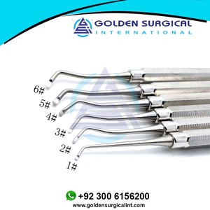 ชุดเครื่องมือทันตกรรมแบบแคบเครื่องมือผ่าตัดสำหรับจัดฟันที่ปลายทั้งสองด้านทำจากสเตนเลสสตีลพร้อมเครื่องขูดโค้ง - Product Image 5