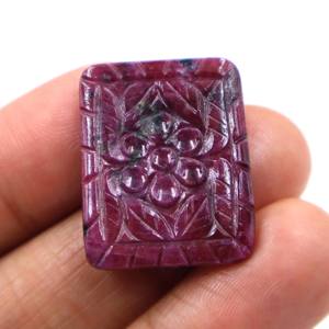 Rubis rouge naturel sculpté en cabochon, pierre précieuse, rubis sculpté à la main, pierre lisse, fournisseur en gros pour bijoux - Product Image 2