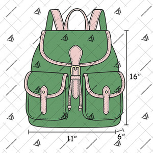 Alpha grec personnalisé | Kapa | Alpha AKA sororité vêtements brodé en cuir garni Bellport sac à dos femmes collège sac à dos - Product Image 3