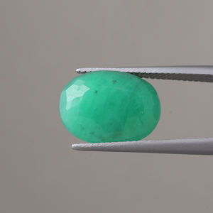 Émeraude naturelle certifiée par un tiers, taille ovale de 7,11 carats, 15x11 mm, vert premium, cirage/entoilage, pierre 100 % naturelle - Product Image 2