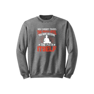 Sweat-shirt en coton mélangé Bouddha Thèmes Imprimer 12 options de couleur Style décontracté 260-280 GSM Placement de conception personnalisable pour l'hiver - Product Image 1