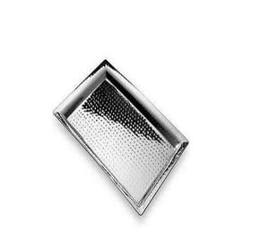 Plateau de service en métal blanc personnalisé très vendu plateau de table carré écologique avec deux collations au café pour les restaurants - Product Image 5