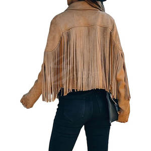 100% chaquetas de moda de cuero Original para mujer, chaquetas occidentales transpirables con logotipo personalizado ajustado para mujer - Product Image 2