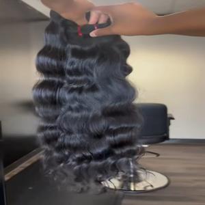 Paquetes de cabello humano crudo sin procesar Proveedor mayorista Indian Temple Virgin Cutticle Aligned Hair Proveedor Grado 12A Indian Raw Hair - Product Image 3