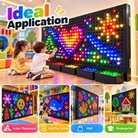 Mur interactif LED, mur en panneaux LED pour aire de jeux intérieure pour enfants, blocs de construction interactifs, équipement de jeux muraux interactifs