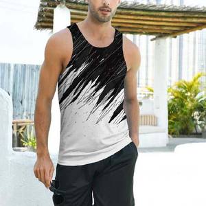 Camiseta sin mangas para gimnasio, camisetas sin mangas para hombre, entrenamiento, algodón personalizado, chaleco deportivo para gimnasio, sublimación, camisetas sin mangas transpirables para hombre - Product Image 5