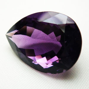 Export Grade Quality 100% Natural semi-precious Pear Cut Amethyst Gemstone Best for Rings <b>Jewellery</b> & Earrings Making Use - Product Image 2