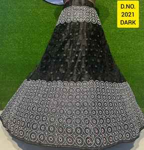 Lehenga choli ชุด jarkan Flair butti งานปักยาวขอบตาข่ายสำหรับงานปาร์ตี้ฤดูหนาว - Product Image 4