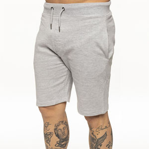 กางเกงขาสั้นสำหรับออกกำลังกายเล่นยิมของผู้ชายกางเกงขาสั้นผ้าคอตตอนสีทึบพิมพ์ลายได้ตามต้องการ - Product Image 2