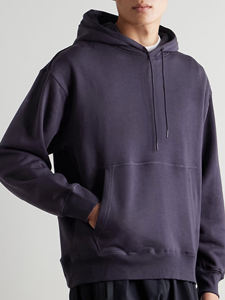 Sweat à capuche unisexe personnalisé en molleton 100 % coton épais, coupe classique, brodé, écologique, anti-plis, à épaules tombantes - Product Image 2