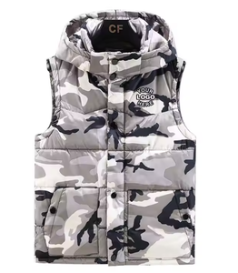 Veste d'hiver sans manches pour femmes avec capuche gilet en nylon avec logo personnalisé vente en gros - Product Image 5