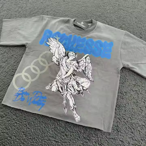 Venta al por mayor de alta calidad 100% algodón de secado rápido con logotipo personalizado y diseño de tamaño de cuello redondo gráfico verano moda camiseta unisex - Product Image 1