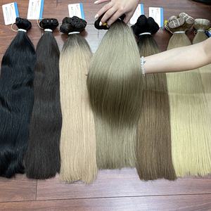 ¡ALTA CALIDAD SUPERIOR! 100% Extensiones de cabello humano de trama vietnamita Extensiones de cabello de trama Remy dibujado doble virgen crudo - Product Image 4