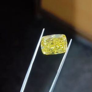 Diamant de laboratoire taille coussin 9,01 carats, couleur jaune fantaisie, clarté VVS1, coupe excellente, pierre libre certifiée IGI - Product Image 3