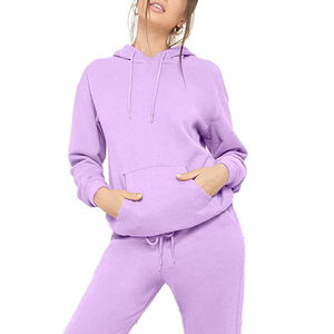 Conjunto Deportivo de 2 Piezas para Mujer, Sudadera con Capucha y Pantalones Deportivos, Talla Grande, Ropa Deportiva de Invierno, Transpirable, Estampado, Unisex, Color Sólido - Product Image 5
