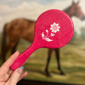 Miroir à main en résine avec finition lisse et brillante, parfait pour un usage quotidien, le maquillage ou des fins décoratives, ajoutant une touche élégante - Product Image 1