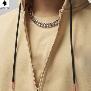 Pull à capuche personnalisé pour hommes, poids léger de haute qualité, 100% coton, tissu éponge et polyester, sweat-shirt à motif solide - Product Image 3