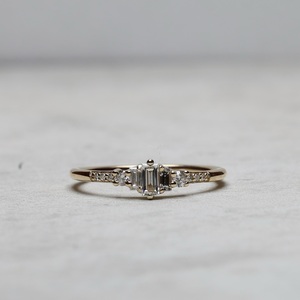 6X3mm Baguette Cut Moissanite Engagement <b>Ring</b> Minimalist <b>Solitaire</b> 925 Sterling <b>Silver</b> - Product Image 1