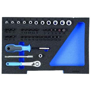Jeu de douilles Gedore 1/4'' en plateaux, kit de 44 pièces - Product Image 1