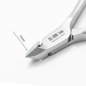 Instruments de beauté couleur grise passivation plaqué acier inoxydable Nghia pinces à cuticules professionnelles OEM disponible CL.205 - Product Image 3