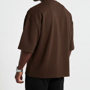 Boxy Fit Oversized <b>T</b>-<b>Shirt</b> Blank Custom Screen Printed Unisex Heavyweight 250GSM 100% Cotton Eco-Friendly Breathable <b>T</b>-<b>Shirt</b> - Product Image 2