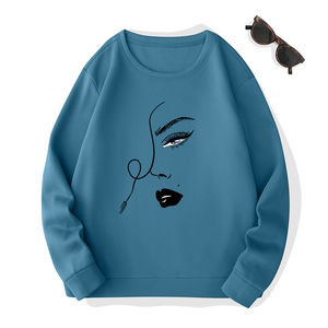 Sudadera con Capucha de Diseño Casual para Mujer, Tejida en Algodón y Spandex, Ecológica, con Estampado, Venta al Por Mayor - Product Image 1