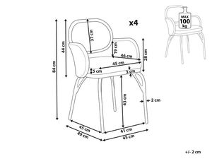 Chaise de jardin Clara finition naturelle en aluminium et rotin en osier bois massif et matière plastique pour meubles de salle à manger d'extérieur - Product Image 6