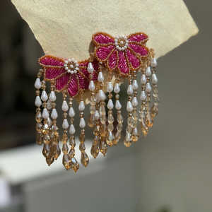 Pendientes bordados a mano, pendientes personalizados con múltiples cuentas, joyería festiva para mujer al mejor precio, pendientes con cuentas. - Product Image 1