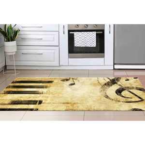 Alfombra estampada con clave de sol: suave, decoración para sala de música, marrón, alfombra de regalo, alfombra de terciopelo - Product Image 1