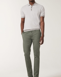 เสื้อโปโลเข้ารูปสำหรับผู้ชาย, ผ้าฝ้าย100% ระบายอากาศได้ดีสวมใส่สบายกระดุมสามเม็ด - Product Image 5