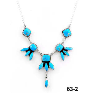 Perles religieuses classiques faites à la main de style sud-ouest, en turquoise blanche et argent sterling, avec motifs géométriques d'ancre et de chiffres, cadeau - Product Image 2