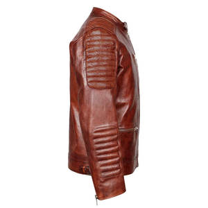 Chaqueta de Cuero para Hombre Otoño Invierno, Chaqueta de Cuero para Hombre de la Mejor Calidad, Chaqueta de Cuero Genuino para Hombre, Directo de Fábrica - Product Image 2